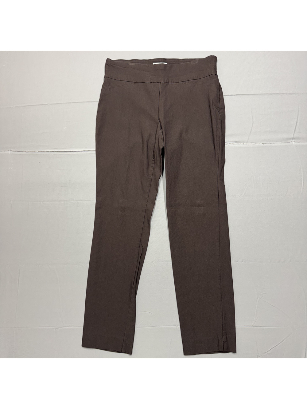 Charter Club Womens Classic Fit Rayon Stretch Pull On Pants Size 6 Brown Office